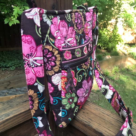 Vera Bradley Mod Floral PINK Crossbosy Hipster EUC - Picture 4 of 11